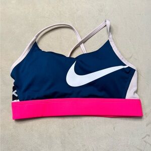 Nike Women's Sports Bra - Blue and Pink